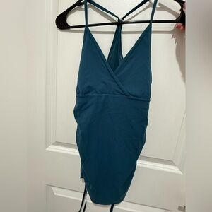 Lululemon Athletica Teal Tank Top with Cinched Sides Size 8